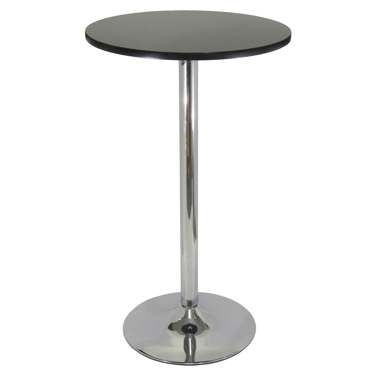 Spectrum 24" Round Pub Table, Black & Chrome