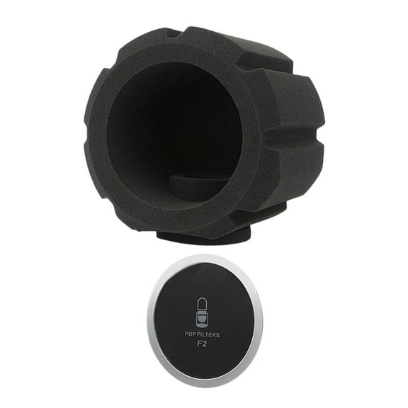 F2 Microphone Screen Acoustic Sponge Recording Windscreen Filter Vocal Black