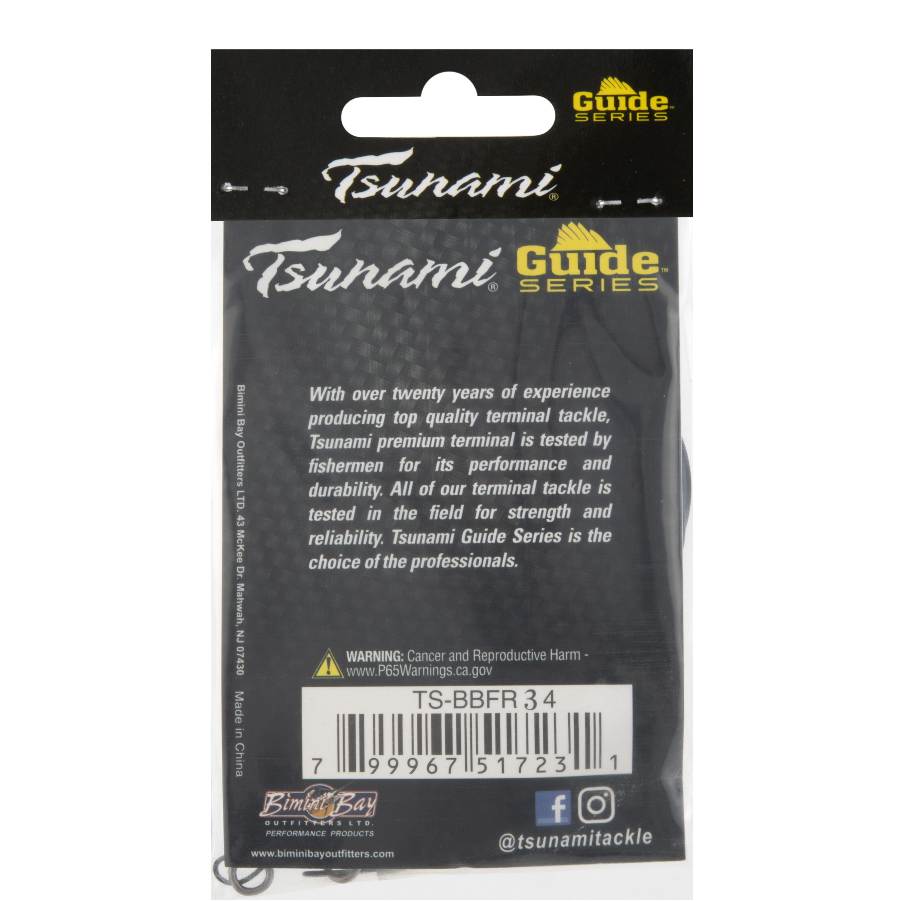 Tsunami Black Wire Egg Sinker Fishing Rig 3/4 oz. – 2 Pack