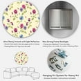 thumbnail image 5 of Designart 'Blue and Pink Pansy Flowers I' Traditional Circle Metal Wall Art 23x23 - Disc of 23, 5 of 5