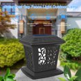 thumbnail image 4 of Zootealy Solar Powered Outdoor LED Pillar Lights with Dynamic Flame Mode, IP65 Waterproof, High Capacity Rechargeable Battery - Pack of 2, Multicolor Options, Ideal for Yard, Driveway, and Walkway, 4 of 6