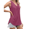 thumbnail image 4 of Camiseta Sin Mangas Informal para Mujer, Color Vino Tinto, Talla XL, 4 of 10