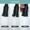 thumbnail image 4 of Double Handle Bridge Kitchen Faucet with Advanced Spray in Black, 4 of 8