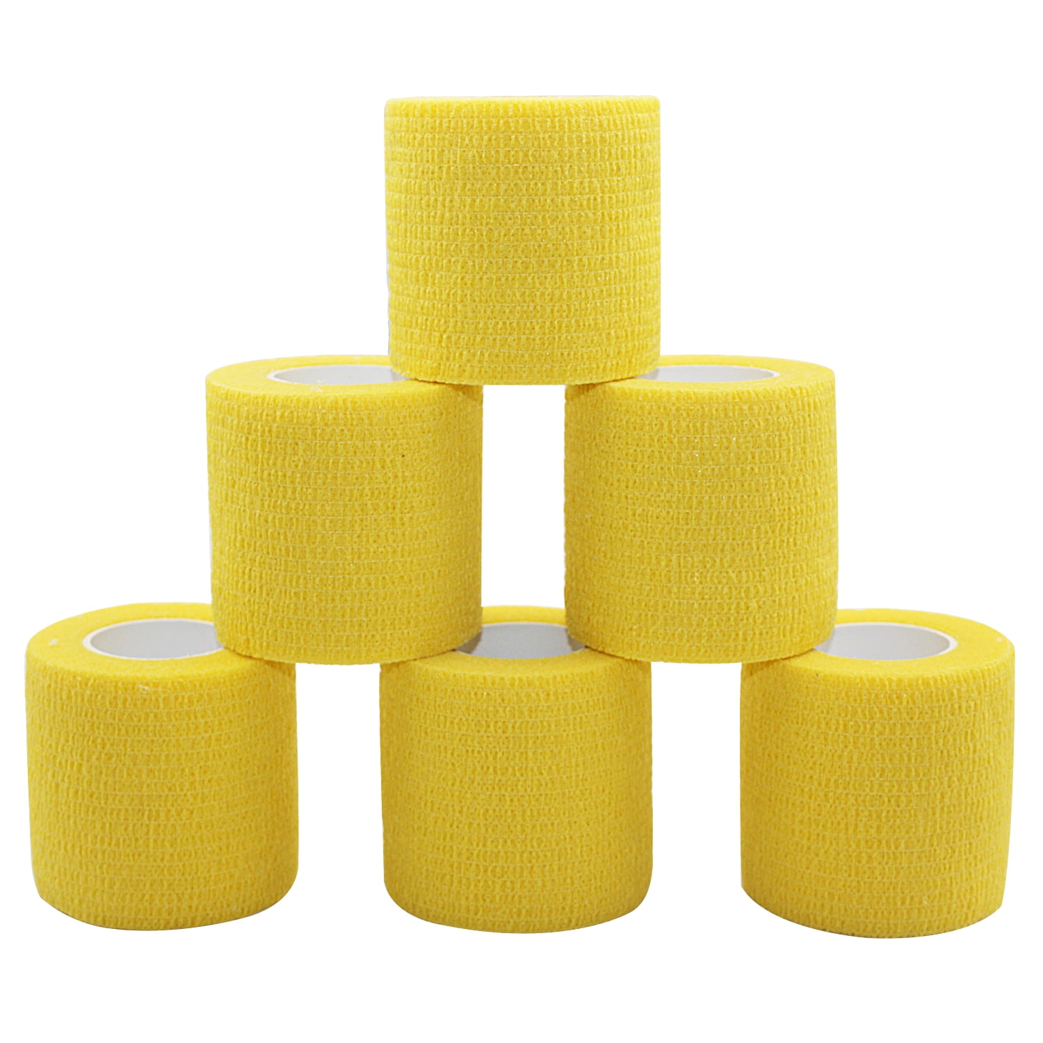 COMOmed 6 Pack,Self Adherent Cohesive Wrap Bandages 2" x 5 yd Cohesive Elastic Vet Tape Adherent