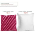 thumbnail image 3 of Nestl Velvet Throw Pillow Covers Solid Square Soft Decorative Pillow Cover for Sofa, 26" x 26", Hot Pink, Pack of 4, 3 of 8