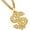 dollar A, variant on Gold Necklace Chain with Dollar Sign, 18K Gold Plated Hip Hop Chain Necklace Pendant for Men, 30inch (Rotatable,Lion Head)