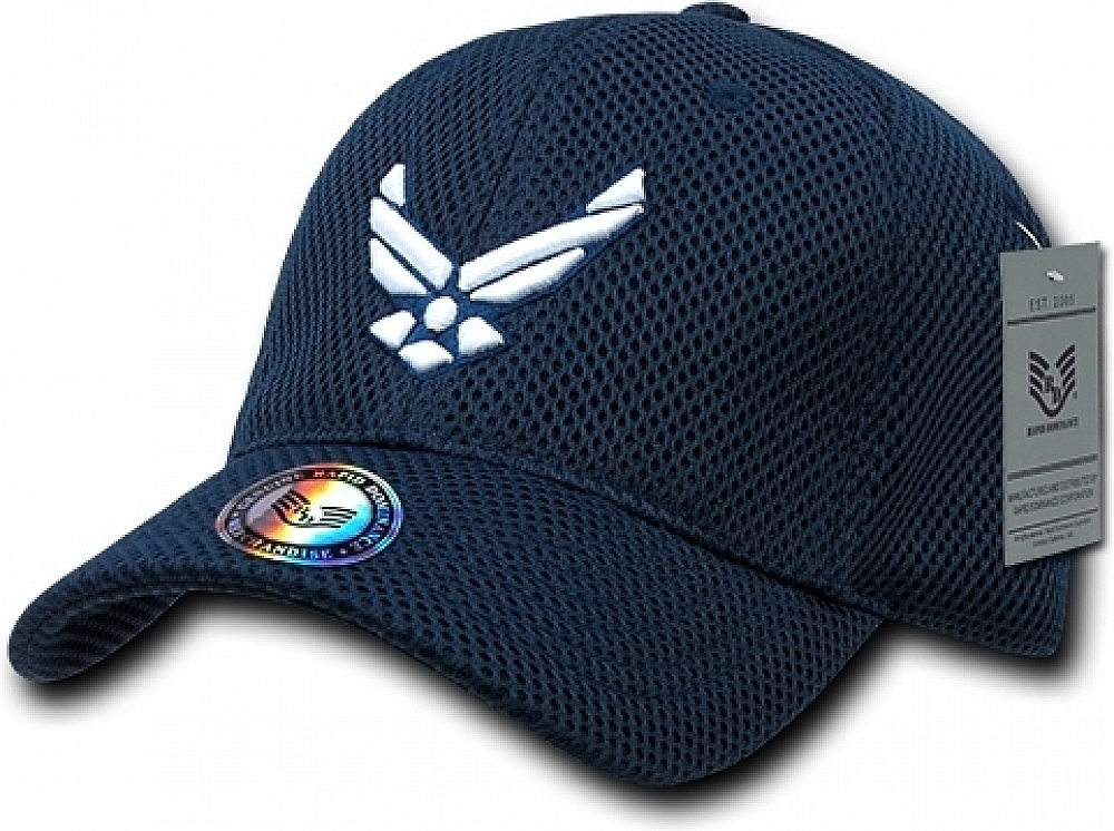 RapDom Air Force Hap Wings Military Mens Air Mesh Cap [Navy Blue - Adjustable] - image 1 of 2