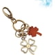 thumbnail image 3 of 1 Uds. Llavero de trébol, llavero de cuero, llavero irlandés de cuatro hojas, regalo de San Valentín, bolso, bolso, colgante de coche Rojo Verde, 3 of 5