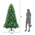 thumbnail image 4 of Costway Arbre de Noël Pré-Éclairé de 7 Pieds avec Télécommande et 9 Modes d'Éclairage, 4 of 10