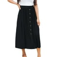 thumbnail image 1 of Eashery Long Skirts for Women Solid Comfy Womens Long Skirts Black XL, 1 of 5