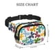 thumbnail image 4 of Fotbe Colorful Butterflies Cangurera Cuadrada con Estampado de Doble Capa, Bolsa de Cintura Ajustable Mini para Hombres y Mujeres, 4 of 9