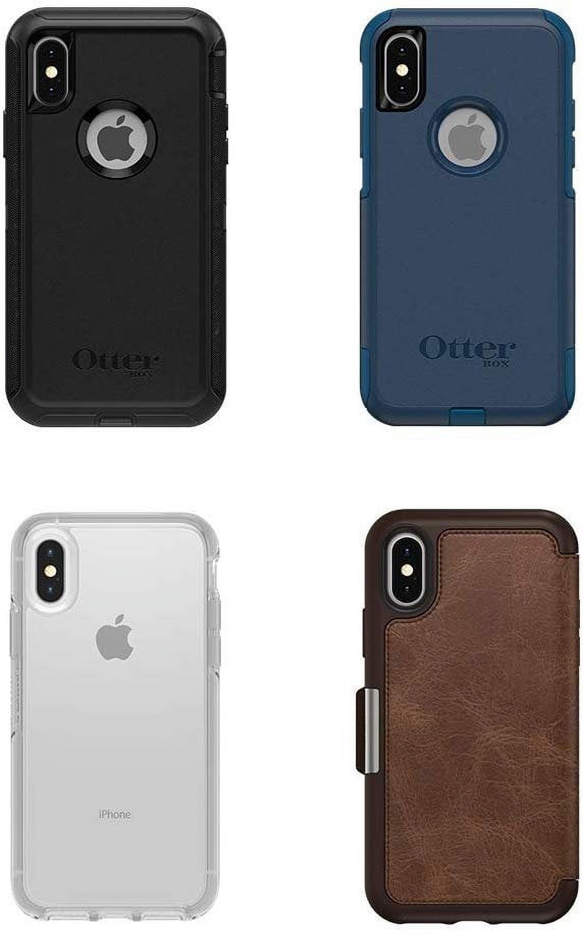 OtterBox Symmetry Clear Series Case for iPhone Xs & iPhone X - Retail Packaging - Stardust (Silver Flake/Clear)