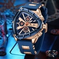 thumbnail image 3 of LIGE Sports Triangle Mens Watches Luminous Pointers Fashion Rubber Strap Military Irregular Quartz Wristwat Stainless Steel Luminous Chronograph Luxury Men's Automatic Chronograph Watch Waterproof, 3 of 10