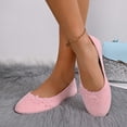 thumbnail image 7 of Bkhluea Women Floral Applique Ballet Flats Slip On Comfortable Footwear For Office Work Party Daily Casual Use, 7 of 7