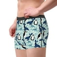 thumbnail image 2 of Vsdgher Penguins Whales Pattern Men's Boxer Brief Underwear,Soft Funny Underwear for Men-Small, 2 of 5