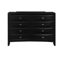 Global Furniture USA Linda Contemporary Black 8-Drawer Wooden Dresser