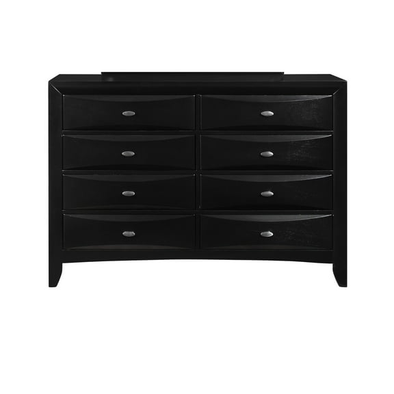 Global Furniture USA Linda Contemporary Black 8-Drawer Wooden Dresser