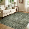 thumbnail image 3 of Lahome Vintage 5x7 Area Rugs for Living Room, Washable Non Slip Green Bedroom Rug, Boho Floral Soft Non-Shedding Indoor Carpet for Kitchen Playroom Foyer Office, 3 of 11