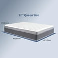 thumbnail image 2 of Topcobe Queen Mattress, Ultra Comfort 12" Medium-Firm Memory Foam, Motion-Free Pocketed Springs, Edge Support, Perfect Sleep Solution, Gray & Light Gray, 2 of 7