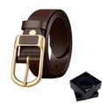 thumbnail image 1 of Father's Day Mens Belts Leather 120cm,Coffee color Leather Belts for Men,Mens Leather Belts Coffee color Belt, 1 of 5