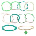 thumbnail image 1 of KAKOWELY 10 pulseras de cuentas para el Día de San Patricio, para fiestas, festivales, pulseras, cadenas para la muñeca, 1 of 4