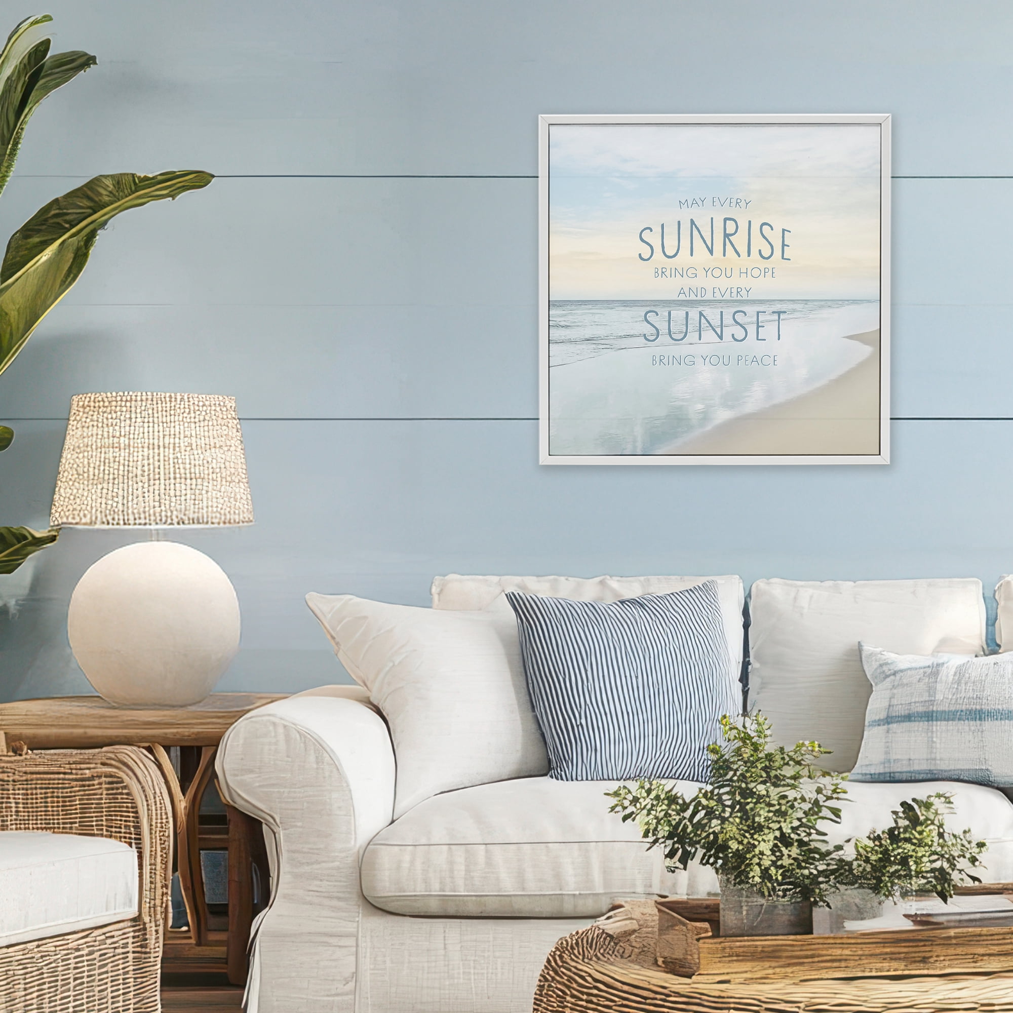 Stupell Industries Sunrise & Sunset Statement White Framed Giclee Art, design by Natalie Carpentieri