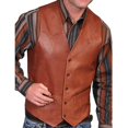 thumbnail image 2 of Gilet en Faux Cuir Cowboy Mode Automne pour Hommes, 2 of 3