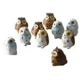 thumbnail image 4 of 10 Piezas de Escritorio de Oficina Decoración de Computadora Búhos Animal Resina Decoración Artesanía Hugo Decoración de resina de búhos lindos, 4 of 6
