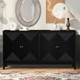 thumbnail image 2 of Fluted Sideboard Storage Cabinet, Large Coffee Bar Cabinet With 4 Doors And Adjustable Shelves, Modern Accent Console Table With Worktop For Living Room, 2 of 9