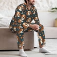 thumbnail image 6 of Bingfone Men's Pajama Set 2 Piece Loungewear PJs, Long Sleeve with Pajama Pants-Cute Puppy, 6 of 7