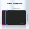 thumbnail image 6 of TECKNET BASICS Mouse Pad with Anti-fray Stitching, Waterproof Non-Slip Base, Stitched Edges Gaming Mouse Mat for Laptop, Compatible with Laser/Optical Mice -Black, 6 of 7
