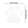 thumbnail image 2 of FINCIBO 3" x 3" Vinyl Decor Decal Sticker Removable For Notebook, Ipad, Car - Set of 4 White Paw Dog, 2 of 5