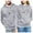 Grey, variant on Men's And Women's Valentine's Day Heart Print Loose Pullover Hooded Sweatshirt Womens Zip up Hooded Sweatshirt