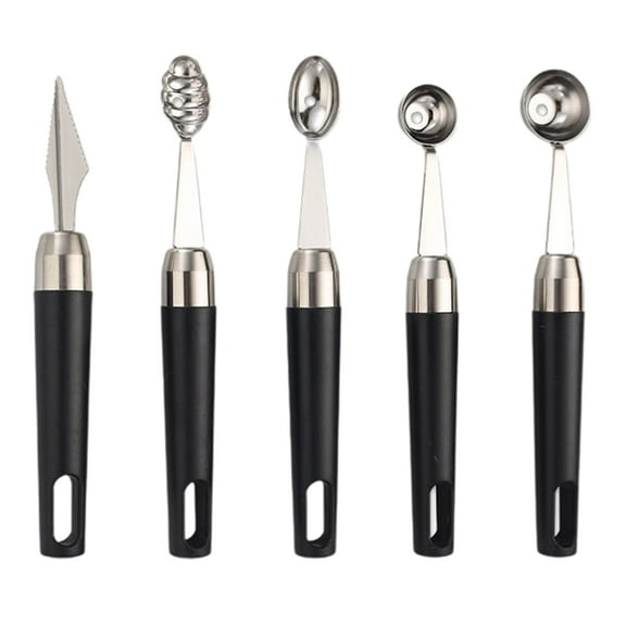 D-GROEE 1pc Melon Baller Scoop Stainless Steel Carving Knife Watermelon Cantaloupe Scooper for Cutting and Scooping Fruit Melons