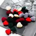 thumbnail image 4 of simhoa 30x Mixed Heart Flocking Spacer Beads Loose Jewelry DIY Making 18x20mm, 4 of 8