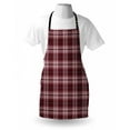 thumbnail image 4 of Plaid Apron, Print of Classic Continuing Pattern Squares Checkered Inspired Layout, Unisex Kitchen Bib with Adjustable Neck for Cooking Gardening, Adult Size, Dark Fuchsia and Rose, by Ambesonne, 4 of 4