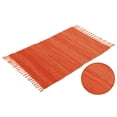 thumbnail image 2 of Hand Braided Bohemian Indian Traditional Colorful Cotton Chindi Area Rug Home Decor Rug Rag 24''x36'' with Tassel Fringes Machine Washable, 2 of 3