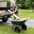 thumbnail image 5 of Costway 2 Tire Wheelbarrow Garden Cart Heavy-duty Dolly Utility Cart Green, 5 of 11