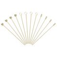 thumbnail image 1 of Uxcell 12 Pcs Palillos de Cóctel de Acero Inoxidable, 4.33" Palillos de Martini Reutilizables para Bebidas y Aperitivos, Dorado, 1 of 7