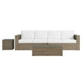 thumbnail image 3 of Modway Convene 4-Piece Outdoor Patio Furniture Set in Cappuccino White, 3 of 10