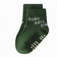 thumbnail image 5 of TOWED22 Toddler Boys Girls Athletic Socks Multi Pack, Cushioned Crew Socks for Everyday Play, Fun Colorful Patterns Green,5Y, 5 of 6
