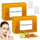 thumbnail image 1 of 2pcs Lemon Turmeric Kojic Soap, Natural Handmade Soap, Turmeric Soap Bar for Face and Body, Smooth Skin Tumeric Soap, Deep Cleansing Soap 100g, 1 of 5