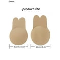 thumbnail image 4 of Spencer Rabbit Ear Women's Strapless Push Up Backless Bra Self Adhesive Invisible Bra Silicone Sticky Nipple Covers Breathable Lifting "Beige, Cup DD", 4 of 6