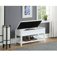 thumbnail image 3 of Roundhill Furniture Rouen Storage Bench, White, 3 of 6