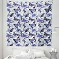 thumbnail image 1 of Romance Tapestry, Old Fashioned Butterfly Moth Forms Romance Flowers Essence Beauty Picture, Fabric Wall Hanging Decor for Bedroom Living Room Dorm, 5 Sizes, Pale Blue Violet Black, by Ambesonne, 1 of 1