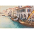 thumbnail image 3 of Albert Stagura 24x17 Black Modern Framed Museum Art Print Titled - At the Canal Grande in Venice (1895), 3 of 5