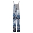 thumbnail image 3 of Hvyesh Womens Jumpsuits Clearance, Women's Casual Sleeveless Strap Floral Printed Spaghetti High Waist Wide Leg Jumpsuit Rompers, 3 of 4