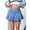 Medium Wash, variant on Womens Medium Wash Pleated Denim Mini Skirt, Casual A-Line Style