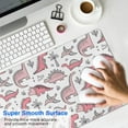 thumbnail image 4 of Long Mouse Pads for Desk,Pink Dinosaurs Palms Bones Pattern Desk Mats on Top Of Desks, Desk Mouse Pad Extra Large with 3mm Non-Slip Base and Stitched Edge for Gaming,Office,Work,Home 31.5"x11.8", 4 of 6