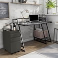 thumbnail image 5 of Furniture of America Sanue Metal 2-Piece Desk and File Cabinet Set in Gray, 5 of 7